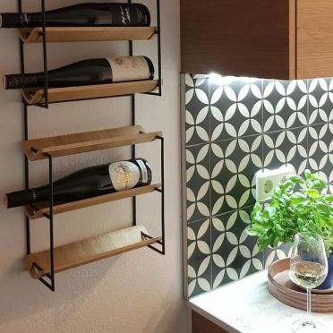 Półka ścienna na wino - dąb  - Vinke